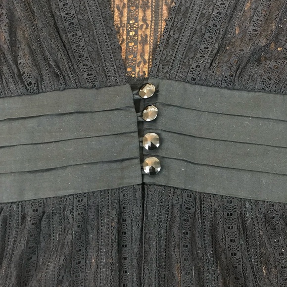 Torrid Black Lace Top Sheer Tank Blouse V Neck 1X - Picture 5 of 8